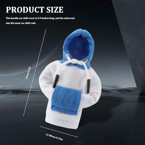 Kutyun 2PCS Universal Hoodie, Upgraded Gear Shift Cover, Funny Shifter Hoodie, Gear Shift Stick Protector Decoration for Most Cars