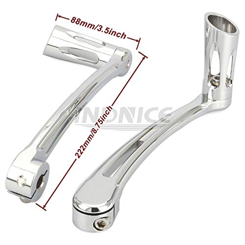Levier de vitesses Softail en aluminium chrome usiné CNC avec chevilles
