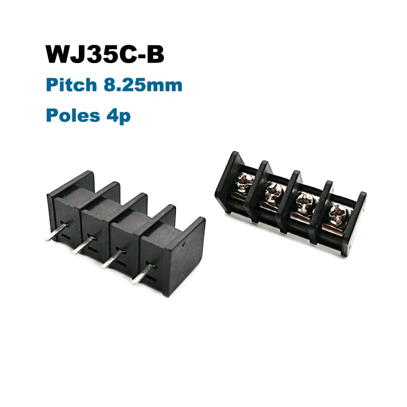 10Pcs Pitch 8.25mm Barrier Screw PCB Terminal Block 35C-B Bornier Straight 2/3/4/5/6Pin Wire Connector Morsettiera Cable 2.5mm2(3P)