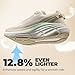 ALLSWIFIT Women's Walking Shoes Cushion Running Tennis Non-Slip Comfortable Workout Gym Athletic Breathable Fashion Sneakers ActiveLite,Size 8,Cream,AWUMRS2507