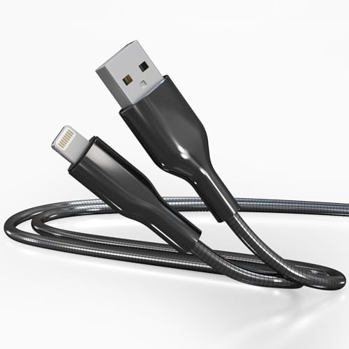 Câble Lightning en métal tressé 2,4A pour iPhone 14, 13, 12