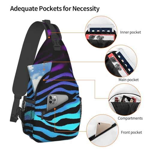 Mochila cruzada con estampado camuflaje cebra para viaje miniatura 4