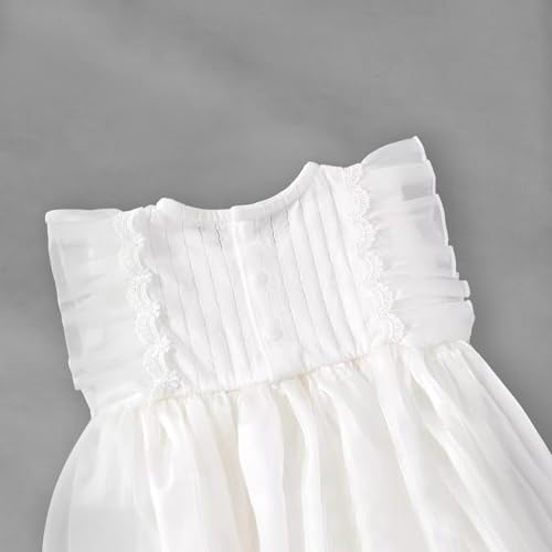 Baby Girl Summer Clothes Infant Tulle Romper Skirt Sleeveless Bodysuit One Piece Romper + Headband 2pcs set 0-12M2