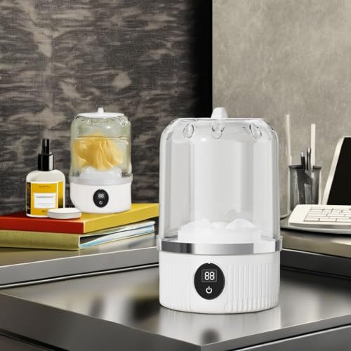 Image of Portable Wireless Vacuum Cleaner with Blower & Suction | 2 Modes | Handheld Lightweight for Car | Home | Office | Foldable Design (White MINI WASH)