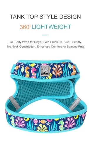 WINHYEPET Truelove Dog Harness Soft Mesh Reflective Breathable Step-In Dog Harness,Easy Adjustment Harness with Safety Buckle for Extra Small and Small Dogs Vest Harness TLH3013(Firecracker,M) - Image 3