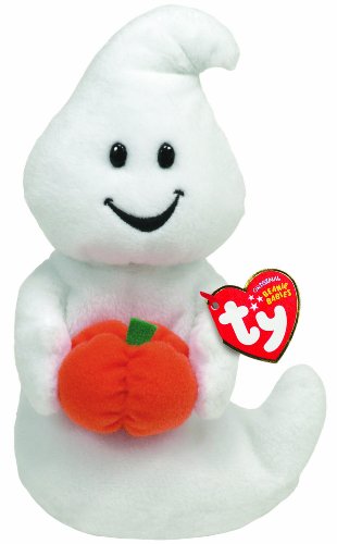 TY Beanie Baby Spooky Ghost with Pumpkin