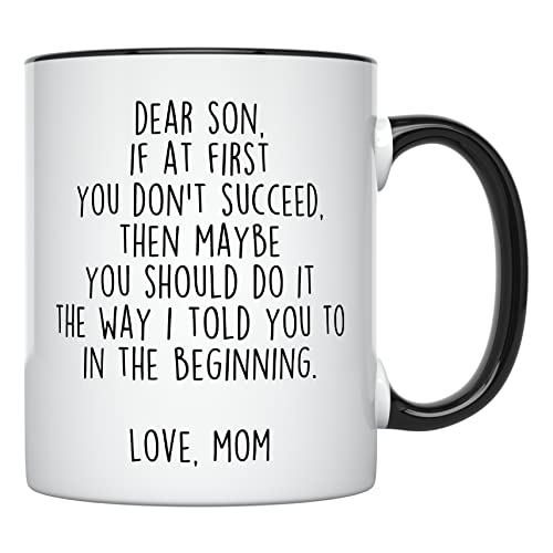YouNique Designs To My Son Mug, Coffee Cup Gift from Mom for Adult Son