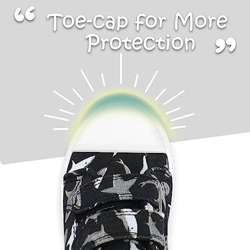 Image of K KomForme Toddler Shoes, Hook & Loop Canvas Sneakers for Boys and Girls | Slip-on, Lightweight, Comfortable