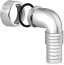 Schläfer 655811 | Raccordo a Gomito 1" con Curva a 90 Gradi per Attacco Sifone Scarico Lavatrice e Lavastoviglie, Compatibile con Tubi Ø 19-23,5mm (3/4"), Portagomma in Plastica, Finitura Cromata