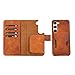 Venito Florence Leather Wallet Phone Case Compatible with Samsung Galaxy S23 (6.1 inches) Case - Extra Secure with RFID Blocking - Detachable Phone Wallet (Antique Brown)