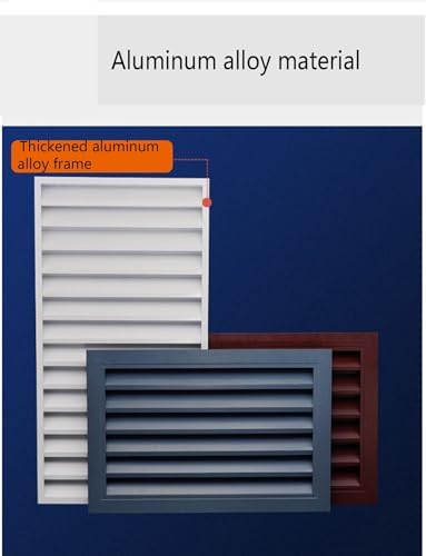 Ventilated Louvered Door Panel with 45° Angled Blades for Kitchen Cabinets, Wardrobes, Meter Boxes - 40x20cm (15.7x7.9) - Enhances Airflow & Style