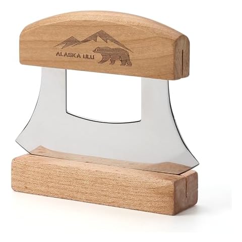 WiuCYS 5inch Alaskan Mezzaluna Ulu Knife Cover