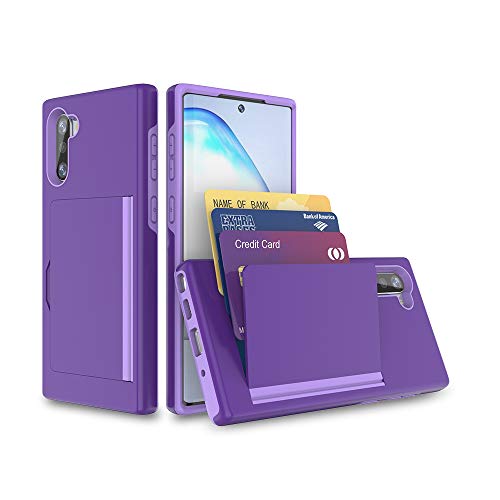 Étui portefeuille Galaxy S22 hybride violet avec porte-cartes résistant