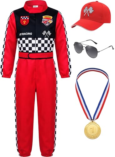 Disfraz Infantil de Piloto de Carreras Rojo 3-4T miniatura 1