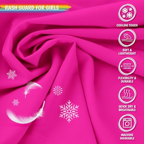 Image of Boys Rash Guard Swim Shirts Long Sleeve UPF 50+ Swimwear Toddler Kids Sun Protection SPF Water Surfing Swimming Shirts 0-16Y