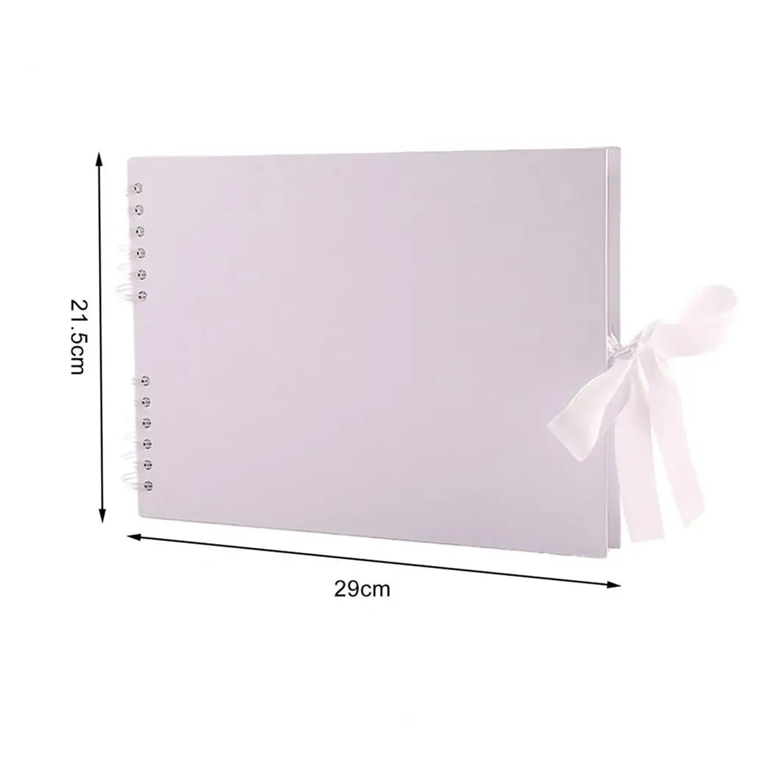 Album De Fotos Álbum de fotos de crecimiento, elegante álbum de recortes con lazo y cinta for aniversario de bodas, for hacer tú mismo recuerdos de cumpleaños, recuerdos de viajes y bodas(Grey)
