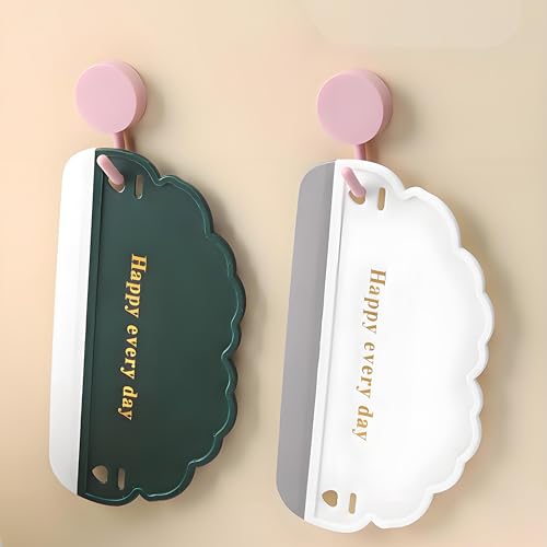Image of Squeegee Bathroom Glass Door Cleaning Scraper with Hanging Hook, Silicone Mini Kitchen Countertop Squeegee, Water Wiper Scraper for Sink Tiles Cleaning Tools (Cloud 3PCS)