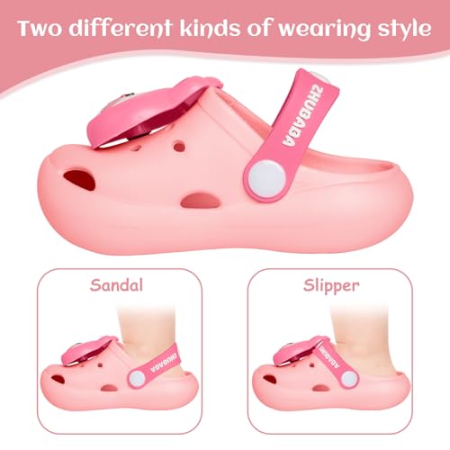 Image of Toddler Little Kids Clogs Slippers Sandals, Non-Slip Girls Boys Clogs Slide Lightweight Garden Shoes Slip-on Beach Pool Shower Slippers