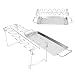Alvinlite Chicken Leg Grill Rack Foldable Stainless Steel Roaster Stand with Drip Pan BBQ Tool for Home Smoker Grill or Oven