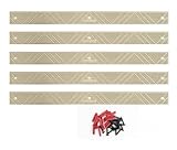 5 x 600 mm rutschfeste Terrassendielenstreifen, strapazierfähiges Polypropylen mit Befestigungen, Sicherheit im Freien für Terrassendielen, Stufen und Rampen, 10+ Jahre Lebensdauer, wetterfest