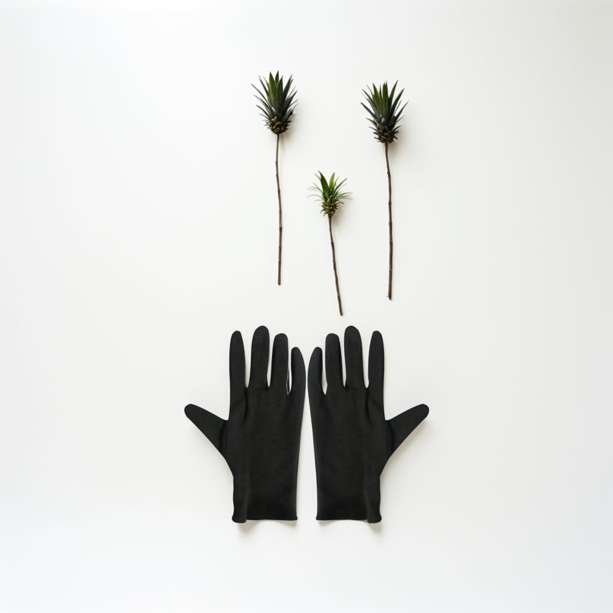 ERINGOGO Guantes de Algodón Hidratantes Negros, Paquete de 12 Pares