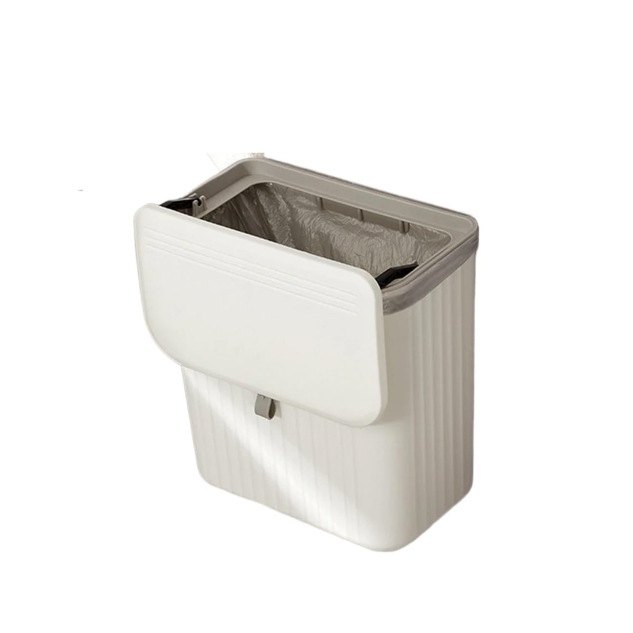 Cestino A Parete Pattumiera da Parete for Cucina, pattumiera for rifiuti Domestici da Cucina, Mini pattumiera for WC sospesa for Carta igienica(White,7L)