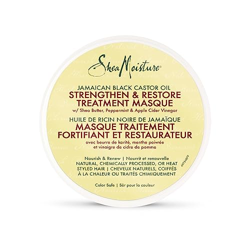 Shea Moisture Strengthen & Restore Hair Treatment Masque for dry hair Jamaican Black Castor Oil deep conditioner with Shea Butter, Peppermint and Apple Cider Vinegar 326 g - Image 5