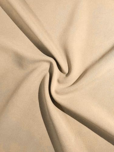 Image of FENJAR Women's Elegance Audrey Hepburn Style Ruched Dress Round Neck Sleeveless Swing Midi A-line Dresses (US, Alpha, X-Large, Regular, Regular, Khaki)