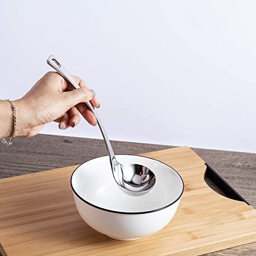 IMEEA 8.7 Inch Soup Ladle Small Sauce Ladle 18/10 Stainless Steel Serving Ladles Spoon for Soup Sauce Stew Cooking - Image 3