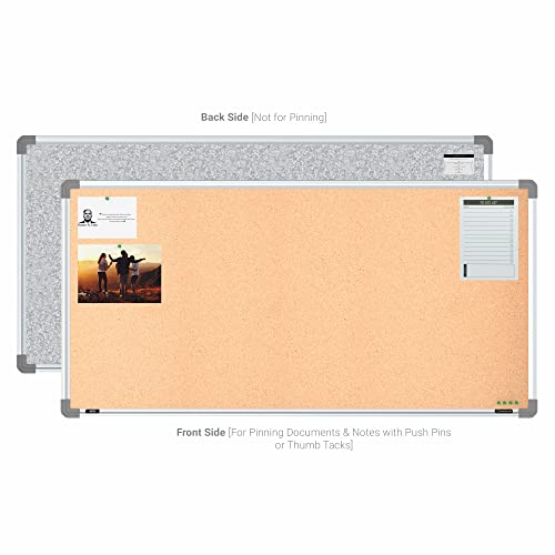 Image of Scholar Art Metis 2x4 Feet Cork Board for Study Table & Kids Room | High Strength Natural Cork + High Density Soft Board for Pinning Photos, Sticky Notes & Reminders