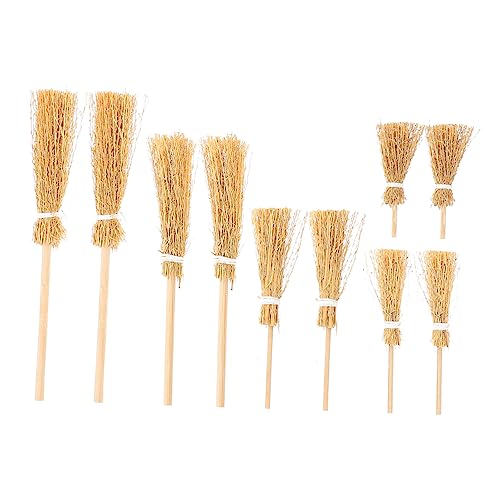 FOMIYES 10pcs Mini Broom Simulated Broom Mini House Broom Adorn Simulation Broom Playhouse Accessories Decorative Broom Decor Desktop Decor Mini House Ornament Playhouse Accessory