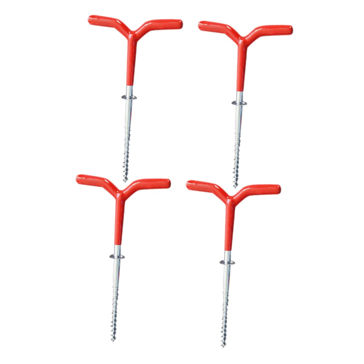 Milisten 4Pcs Spiral Drill Stakes for Winter Fishing Tents Durable Ground Nail Stakes for Outdoor Camping and Canopy Support Lightweight and Reusable and Holders
