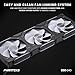 Phanteks D30-140 DRGB PWM Fan 3Pack, Reverse Airflow Model, Premium D-RGB Performance Fans, Halos Lighting Effect, ARGB/DRGB Lighting, Daisy-Chain Fan Linking System, 3Pack (Black)