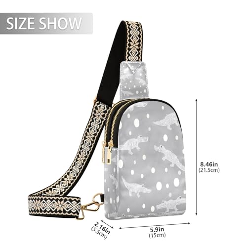 Polka Dots Crocodile Gray sac à main gris tendance motif crocodile