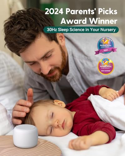 Image of Babelio Portable White Noise Machine + Travel Case in Grey, for Adults Kids Baby