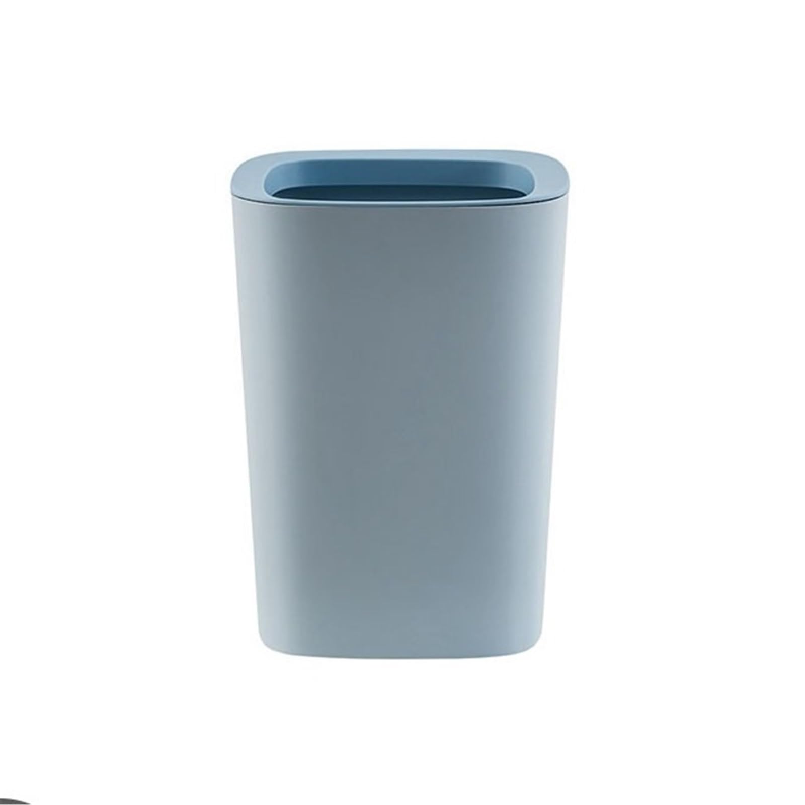 Dustbin Small Trash Can, 15 L Wastebasket for Home Kitchen Office Bathroom(Blue)