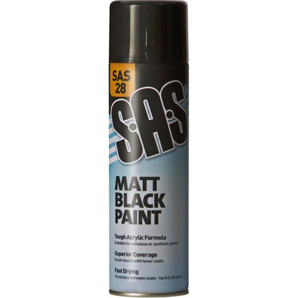 SAS Matt Black Paint 500ml SAS28 Pack of 6