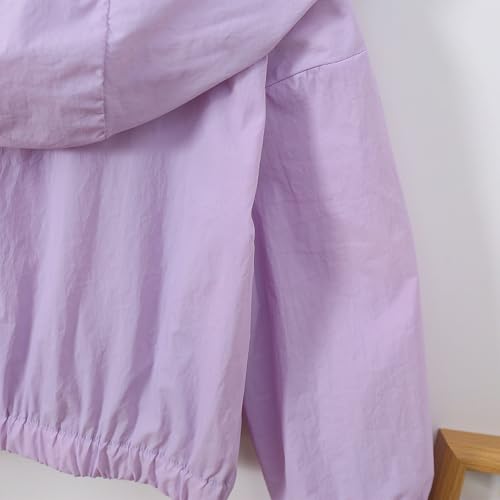 Boys Girls Summer Lightweight Hoodies Zip-Up Sun Protection Jacket Hiking Running Athletic Shirt for Kids 4-11 Years4