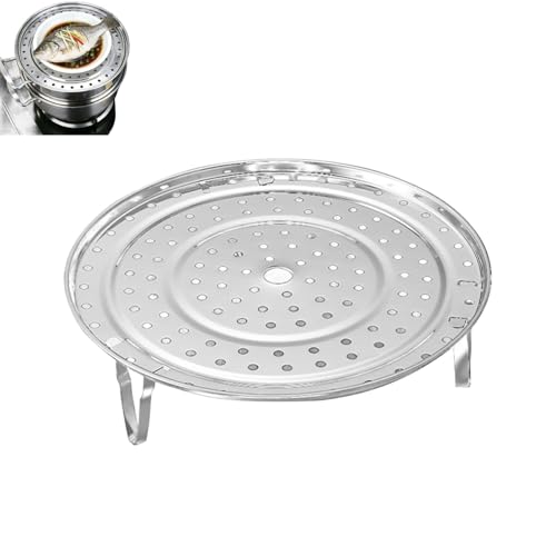Grille de cuisson vapeur ronde de 21,5 cm, insert de cuisson en acier inoxydable pour casseroles, poêles, ustensile de cuisine polyvalent pour cuire à la vapeur des légumes, des boulettes, des fruits