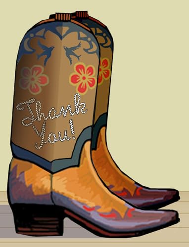 Image of Stonehouse Collection Western Cowboy Boot, Rustic Country Gift, Thank You Card, Western-Themed Decor - Made in the USA