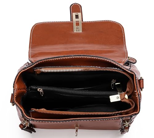 Image of Diva Dale Women's Handbag | Stylish & Elegant PU Leather Shoulder Bag | Trendy Crossbody Sling Bag with Top Handle & Adjustable Strap