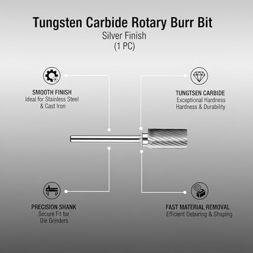 Punta de Fresa Rotatoria de Carburo para Metal plata miniatura 4