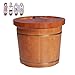 Produktbild XYZX Fußschaufel Fußbad Barrel Massivholz Natur verdicken Fuß Becken Holzeimer Foot Spa Tub Haushalt Foot Spa Massage Cedar Pediküre Eimer Haushalt Fußbad Bucket 35cm