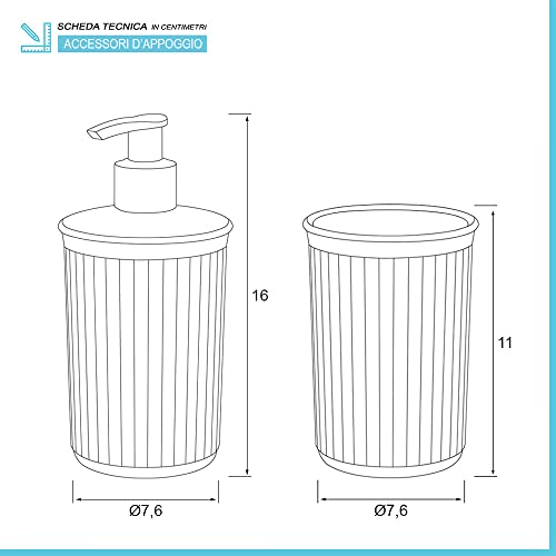 Inbagno Set Accessori Bagno in plastica Soft Touch...