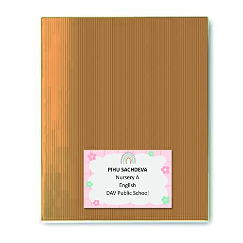 Image of Brown Cloud Personalized /Customized Copy Labels for School Notebook /Copies /Books with Photographs /Name /Class /School Name (CL 011) (Pack of 25 Labels)