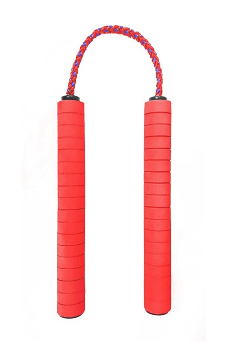M N Traders Martial Arts Karate Fully Foam Covered Rope Nunchaku (Red) (B0969SB21G) Amazon Price History, Amazon Price Tracker