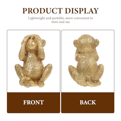 Figura decorativa de mono de resina para escritorio miniatura 4