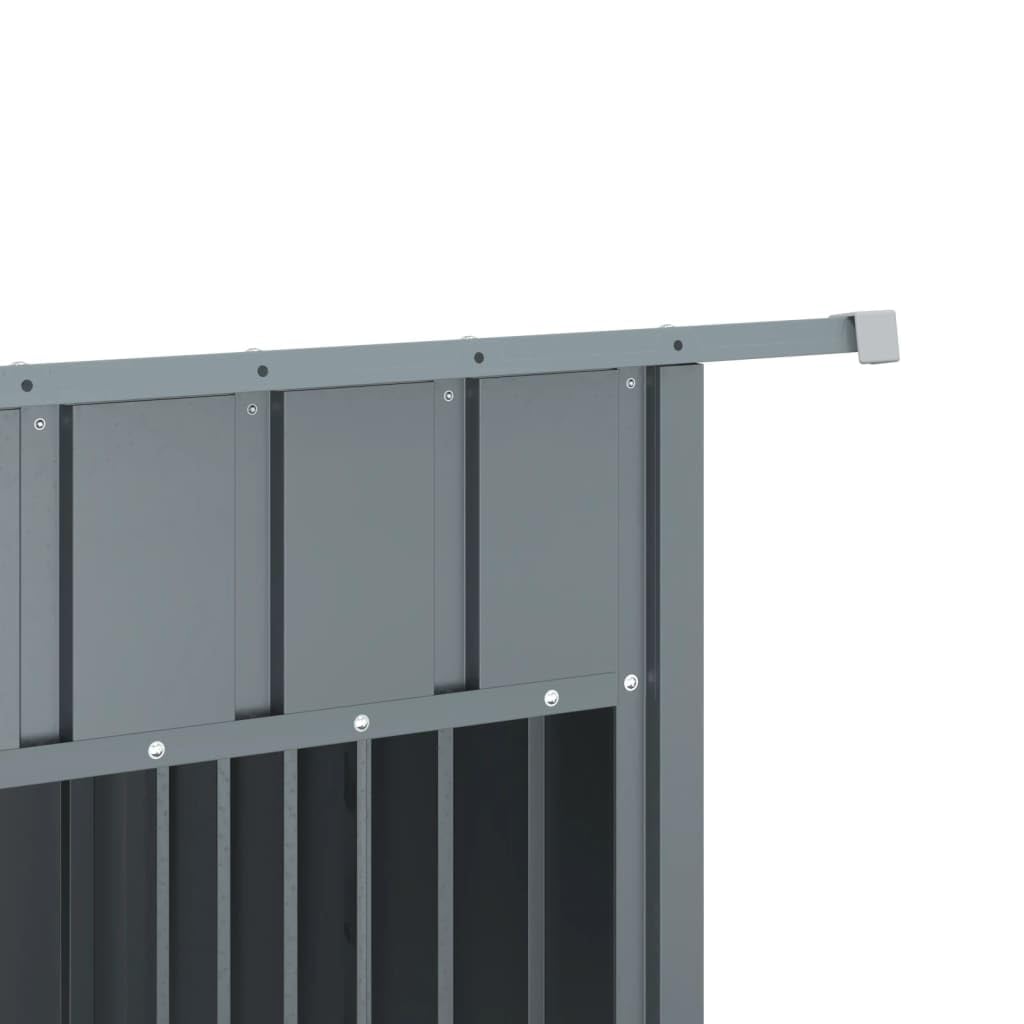 Chenil d'extérieur pour Chien, Enclos Niche Cage pour Chien Métal Niche pour Chien avec Toit Anthracite Acier galvanisé