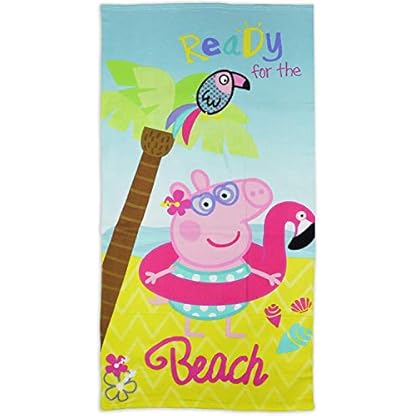 Tilte Change to:Peppa Wutz Strandtuch für Kinder aus Mikrofaser, 70 x 140 cm