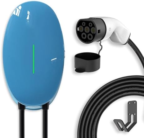 Cargador Coche Electrico Tipo 2 6M Doméstico Wallbox 11KW Cable E...